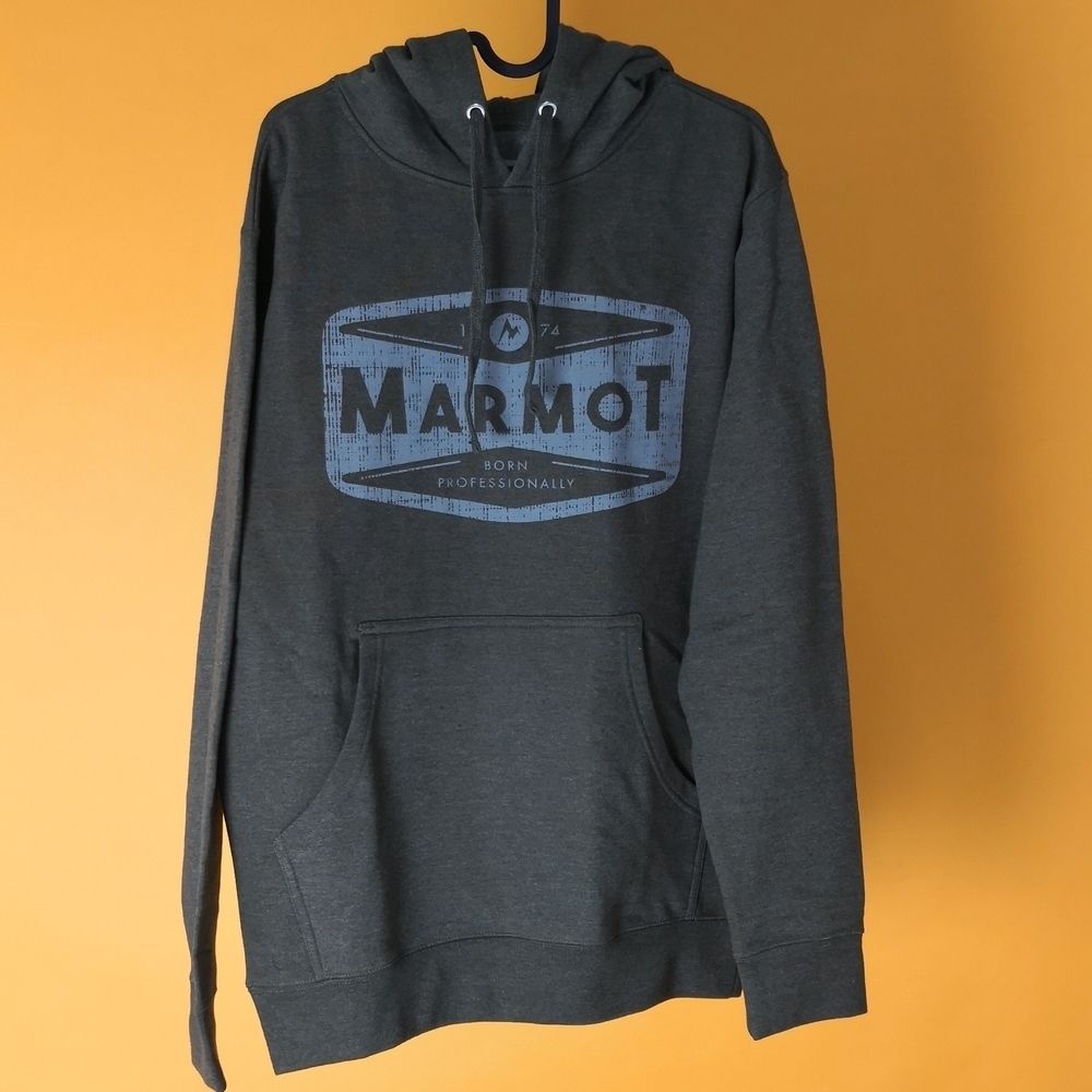 New Marmot Hawkshaw sweater hoody adjustable sz S army Heather